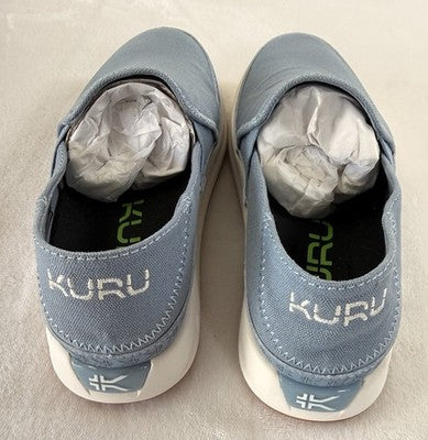Kuru Womens Shoes 7.5 Roam Atla Slip On Canvas Blue New