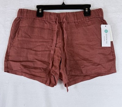 Stitch Fix 100% Linen Shorts 6 Kut From The Kloth Clay Red 3” Womens New NWT