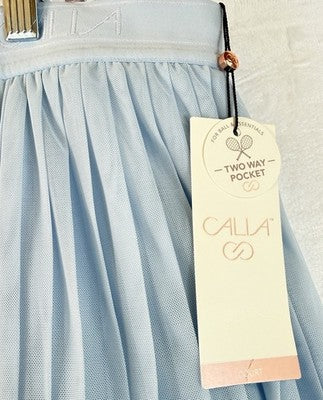 Calia Pleated Tennis Skort XXL Blue Womens Skirt W/ Shorts New NWT