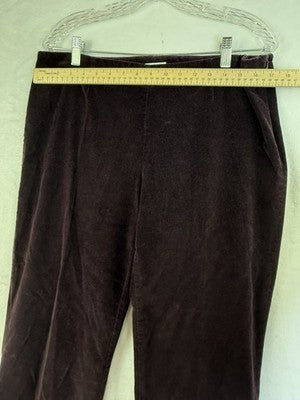 J Jill Corduroy Pants 14 Petite Burgundy Size Zip Womens