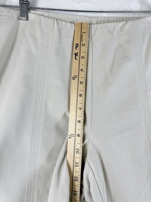J Jill Essential Cotton Stretch Pants 16 Tan Beige Pull On Pockets Womens