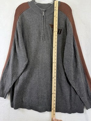 Harley Davidson Sweater Mens XL Gray Logo Wool Blend *FlawRead