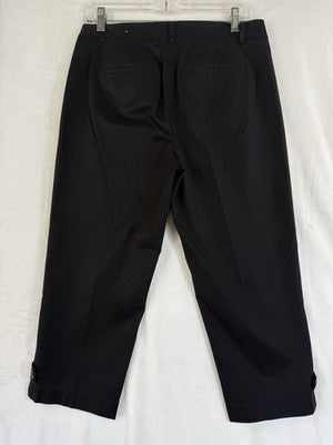 Talbots Perfect Skimmer Pants 6 Black Capri Womens