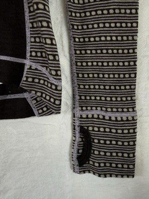 Akini Sweater Medium Womens 100% Merino Wool 1/4 Zip Brown Top