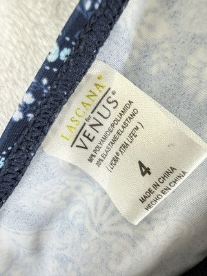 Venus Bandeau Bikini Set C Top 4 Bottom Blue Paisley Push Up Womens