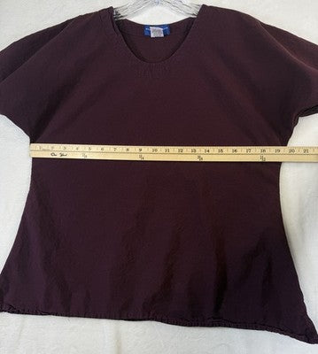 Mexicali Blues Top Small Plum Purple Womens Short Sleeve 100% Cotton
