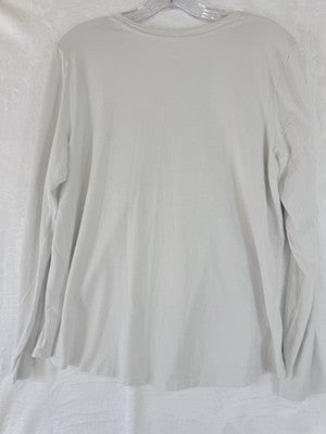 J Jill Sleep Top Small Snowflake Gray Pajamas PJ Shirt Long Sleeve