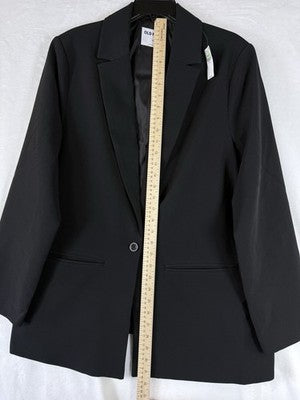 Old Navy Blazer Women XL Black Suit Jacket Classic Stretch New NWT