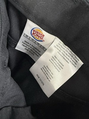 Burger King Uniform Womens 8 Jeans Pants Embroidered Logo Black Crew Employee