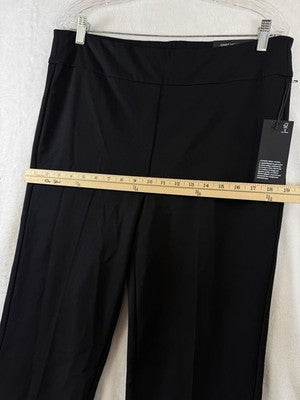 Jones New York XL Ponte Pants Black Pull On Straight Leg Mid Rise New