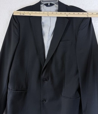 Brooks Brothers Jacket 40L Black Suit Blazer Explorer Regent Fit Wool Blend Mens