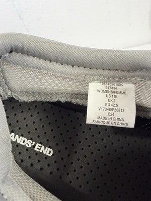 Lands End Water Shoes 11 Womens Black Gray Slip On Swimming EXC