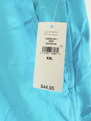Gap Fit Running Shorts XXL Womens Cyan Blue High Rise Brief Liner New