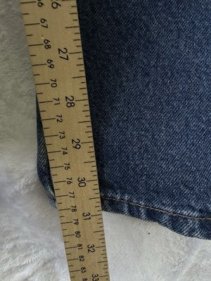 LL Bean Double l Flannel Lined Jeans Womens 16 Tall Blue Original Fit Relaxed
