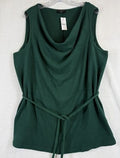 Lane Bryant 26 28 Tops Sleeveless Fleece Cowl Neck Tunic Tie Belt New NWT