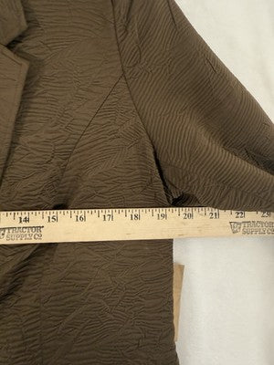 Coldwater Creek Jacket Small Brown Blazer 1 Button Lightweight Womens NEW