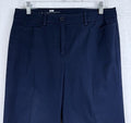 Talbots Perfect Skimmer Pants 6 Navy Blue Womens Capri Chino Chinos