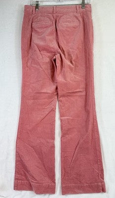 Talbots Corduroy Flare Leg Pants 4 Womens Rose Pink High Waist
