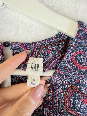 Gap Dress XL Womens Sleeveless Fit Flare Paisley Shift