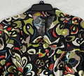 RQT Jacket XL Linen Blend Artsy Cruise Wear Wood Button