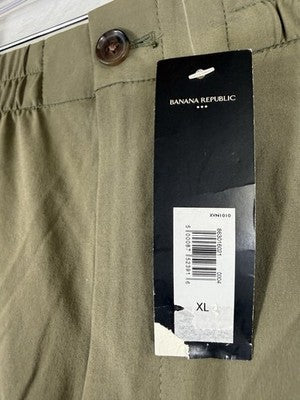 Banana Republic Pants Womens XL Airstretch Joggers Green High Rise Taper Leg New