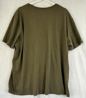 Polo Ralph Lauren Shirt XXL Tee Short Sleeve Green Mens Pocket 100% Cotton