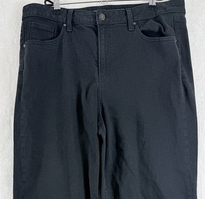 Chicos Jeans Size 3 Tall High Rise Straight Leg Womens Size 16 Black Denim
