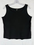 Eileen Fisher Washable Silk Tank Black Medium Womens Top