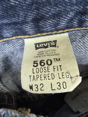 Vintage Levis Jeans 560 32x30 Made In USA Blue Denim Y2K 2001 Levi’s