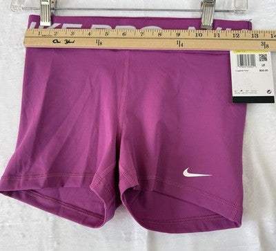 Nike Pro 365 Shorts 3” Small Pink Womens Pull On New NWT