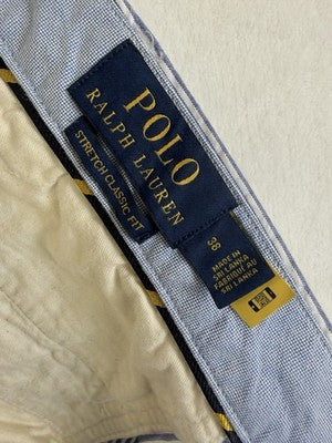 Polo Ralph Lauren Seersuckers Shorts 38 Blue Mens 9” Classic Fit