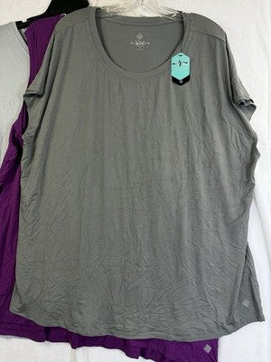 Rise By Lularoe 3X Tops Leggings Workout Gray Sleeveless Short Sleeve Lot New