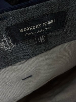 Dockers Workday Khaki Straight Fit 42x32 Pants Mens Navy Blue 42x32 Smart New