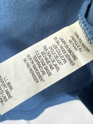 LL Bean Fleece Pullover XL Tall Mens Blue 1/4 Zip Sweatshirt Jacket Mock Neck