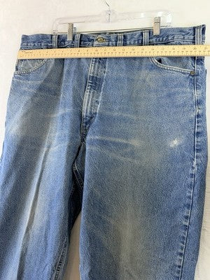 Carhartt Jeans 44x34 Mens B17 DST Relaxed Fit Tapered Leg Blue *FlawRead