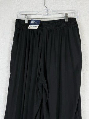 Old Navy Playa Wide Leg Pants Medium Womens Black High Waist New NWT