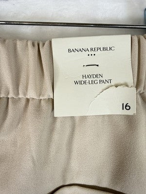 Banana Republic Hayden Wide Leg Pants 18 Black High Rise Womens New NWT