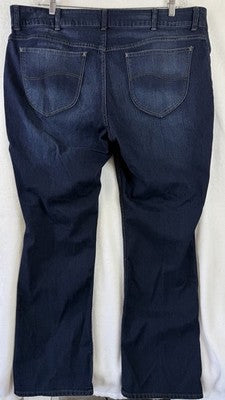 Riders by Lee Jeans 22W Indigo Womens Midrise Bootcut Dark Blue Plus Size