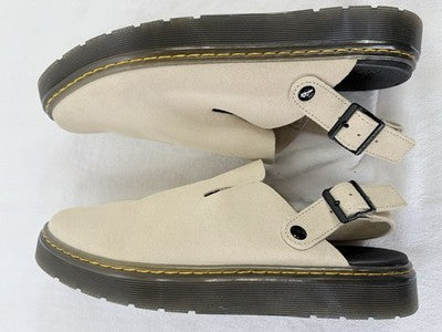 Dr Martens Carlson Mules 12 Mens 11 Womens Doc Suede Leather Beige Clogs