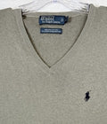 Polo Ralph Lauren Sweater Vest Men Large Gray 100% Pima Cotton V Neck