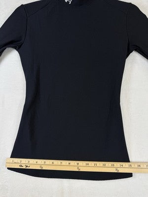 Under Armour Cold Gear Womens Medium Mock Neck Top Shirt Black ColdGear
