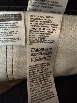 Levis 517 Jeans Boot Cut Mens 34x30 Black Bootcut  New NWT