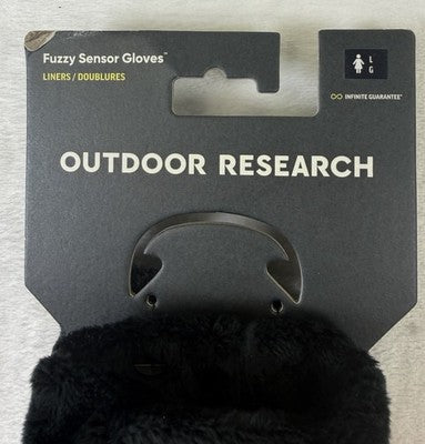 Outdoor Research Womens Fuzzy Sensor Gloves Black Large Winter Touchscreen New