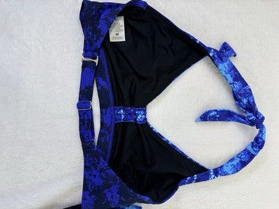 Venus Bikini Top Bottoms Medium Top 4 Bottom Blue Halter Triangle