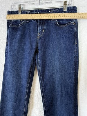 Gap Jeans Women 30 Short Real Straight Leg Dark Blue Denim