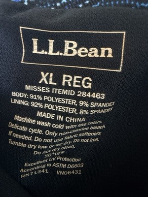 LL Bean Swimsuit Bottom XL Womens Skort Skirt W/ Shorts Blue Swim Tankini