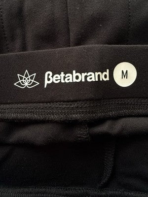 Betabrand Pants Medium Black Knit Pull On Dress Pants Yoga Pants Flowy