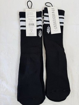 Free People Movement Lucky Honey Tube Socks Black Lot Womens New NWT