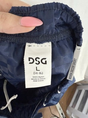 DSG Soccer Shorts Boys Large Navy Blue Woven Youth 14 16 NWT
