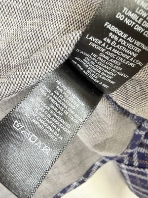 Rhone Hardy Flannel Shirt Large Blue Plaid Long Sleeve Button Up Down Mens